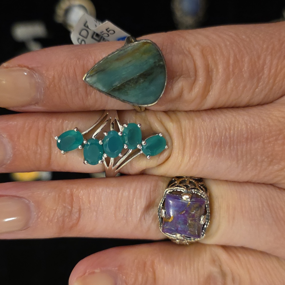 NEW Size 7.5 Genuine Sterling Silver Rings - Picture 5 of 9